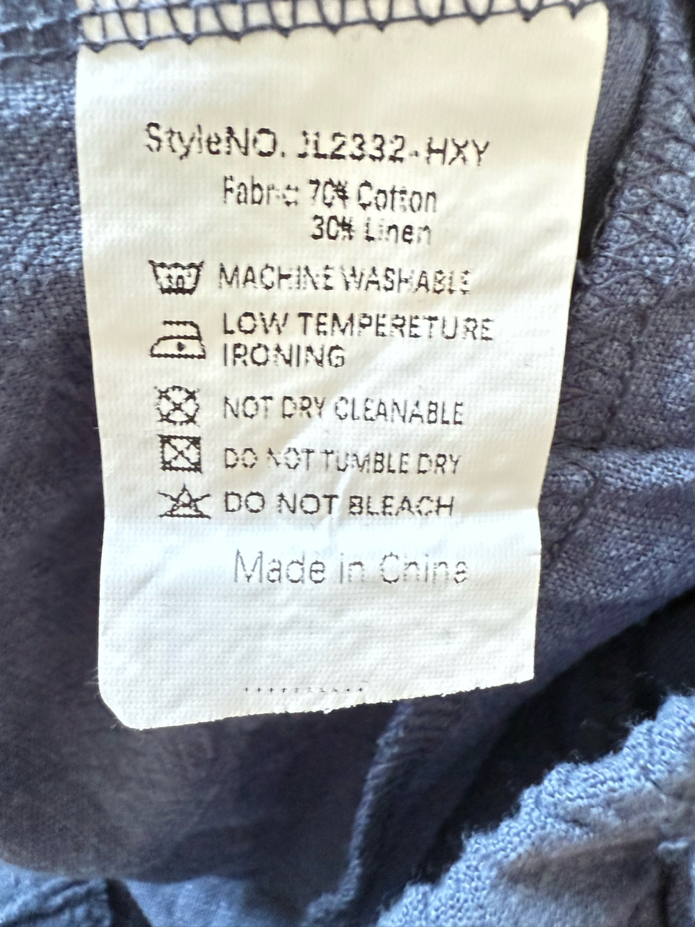 NWT - Blue Linen Pants with Stretchy Drawstring Waist - Size Medium - Picture 7 of 7